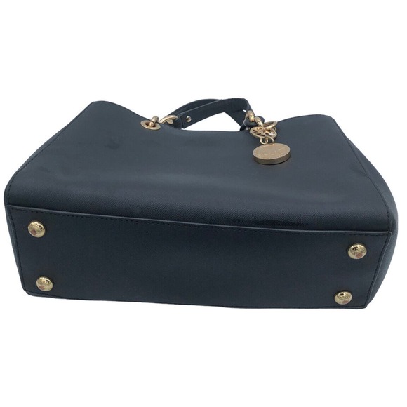 Michael Kors 30S3TCYS2L Cynthia Medium Satchel Black / 001 Calfskin Tote Bag - Picture 3 of 12